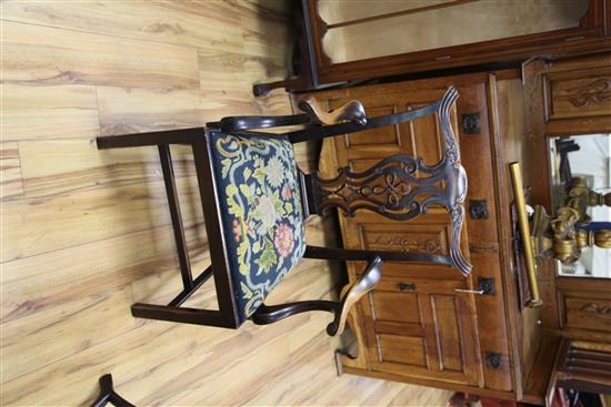 A set of eight George III mahogany dining chairs, H.3ft 2in.